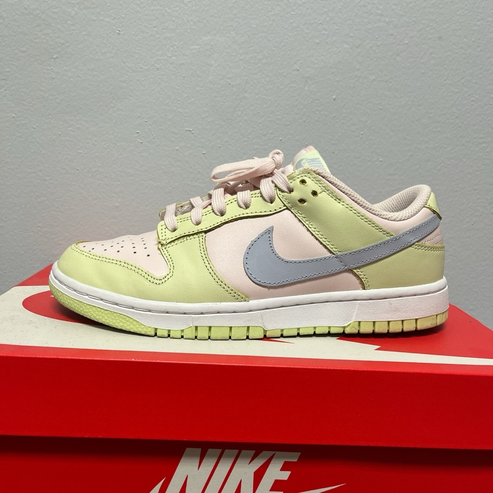 Pink and Lime Nike dunks low size 7.5
condition: excellent 
worn once